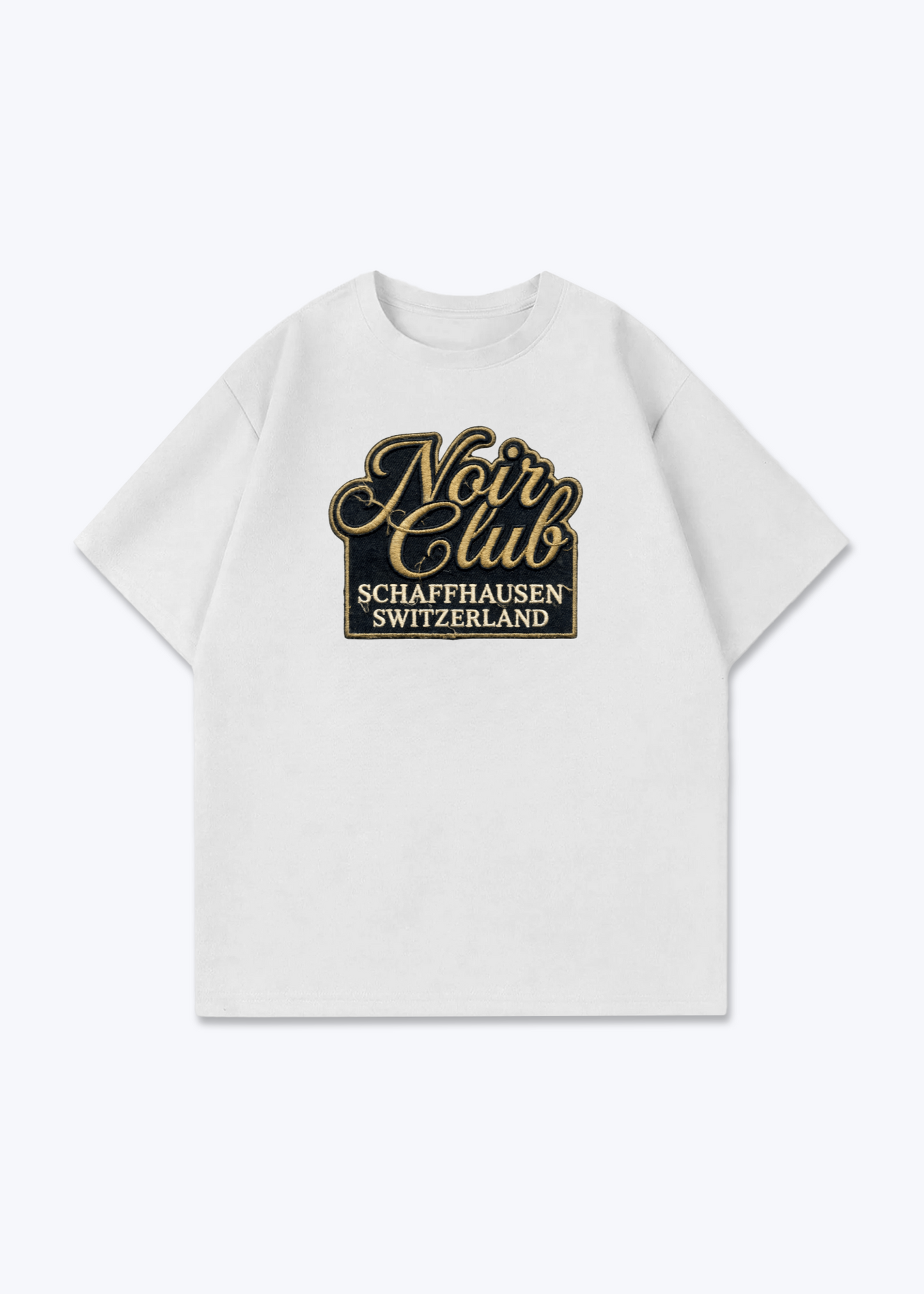 Schaffhausen Noir Club Tee - White Front (Designed)