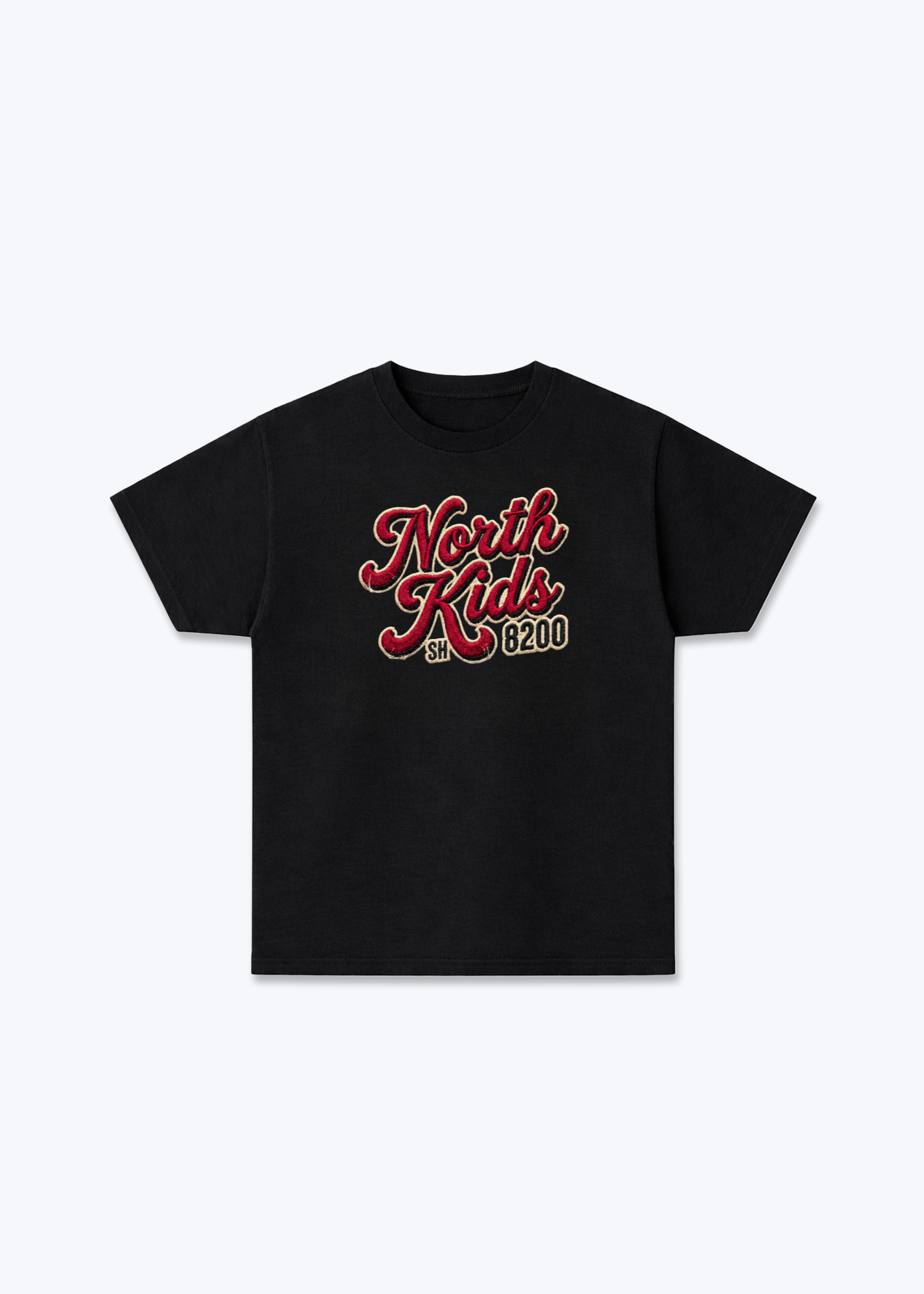 Schaffhausen North Kids Tee - Black Front (Designed)