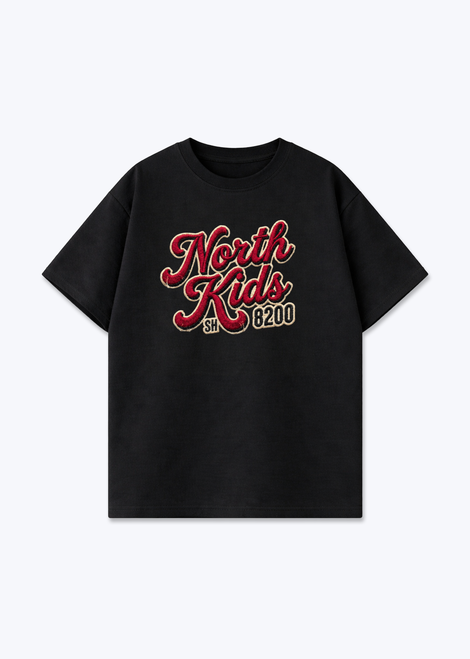 Schaffhausen North Kids Tee - Black Front (Designed)