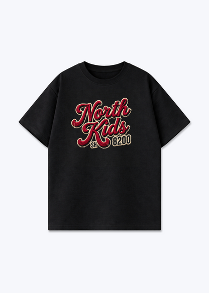 Schaffhausen North Kids Tee - Black Front (Designed)