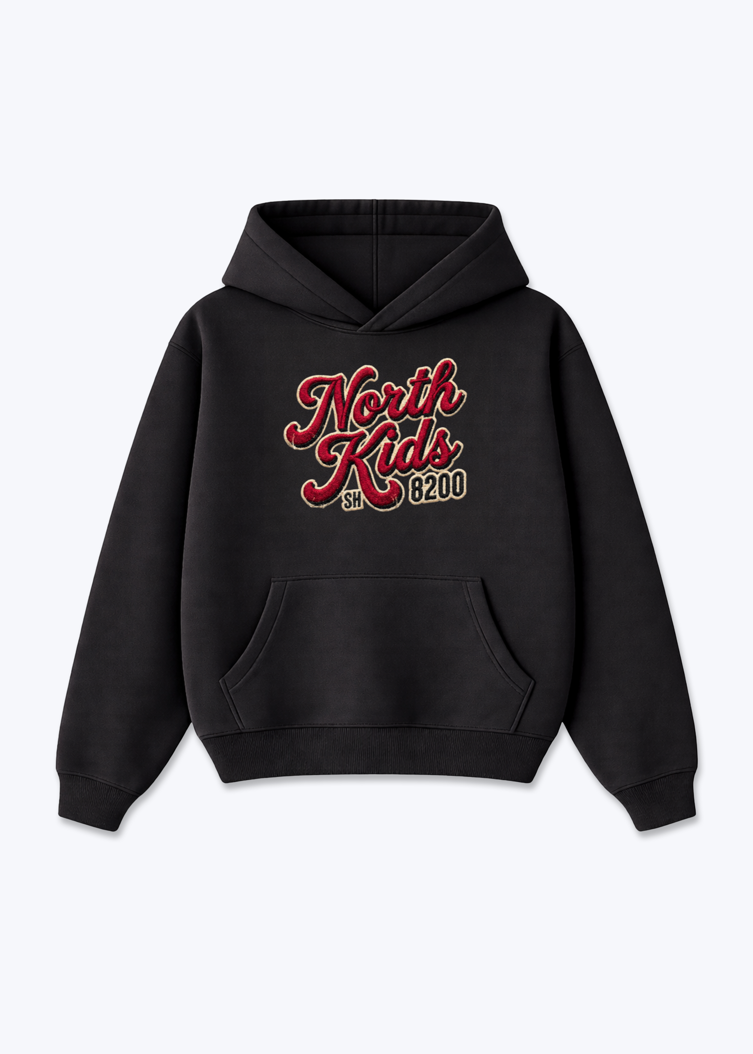 Schaffhausen North Kids Tee - Black Front (Designed)