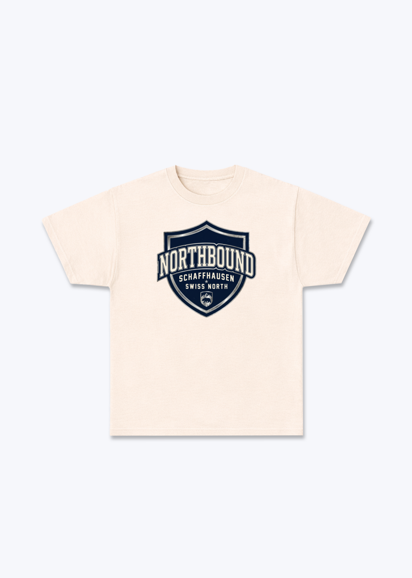 Schaffhausen Northbound Tee - Beige Front (Designed)