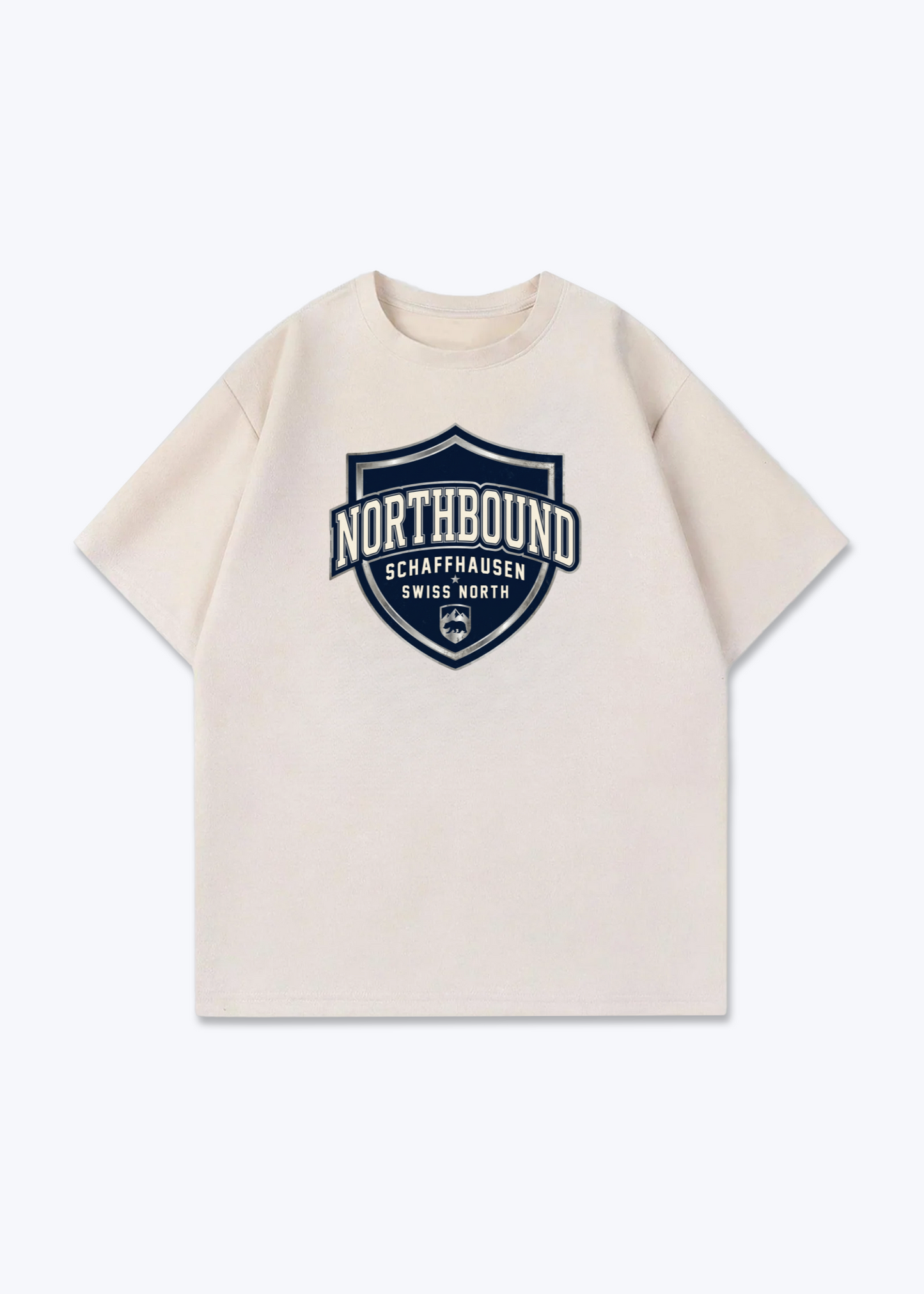 Schaffhausen Northbound Tee - Beige Front (Designed)