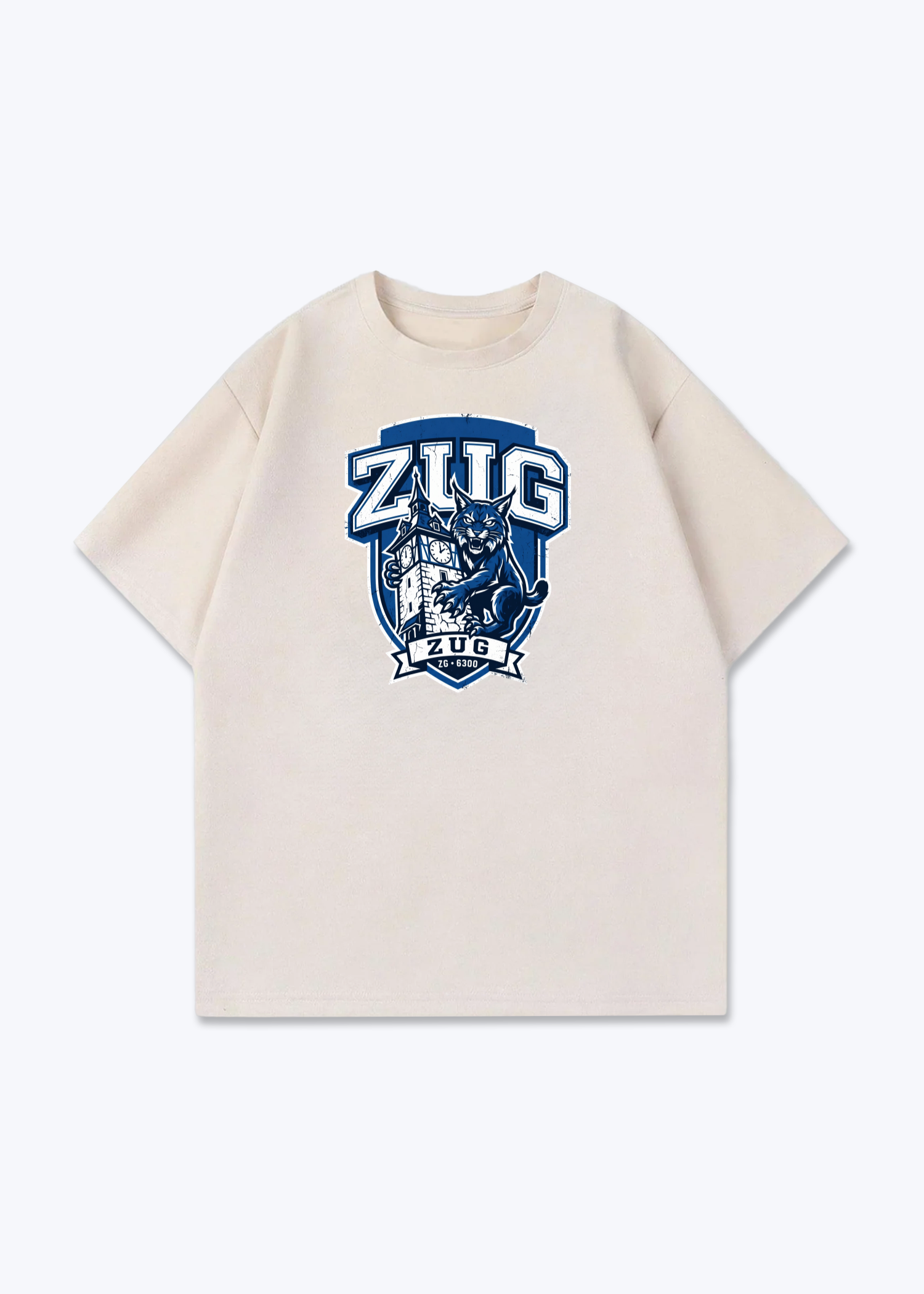 Zug Lynx Heritage Tee - Beige Front (Designed)