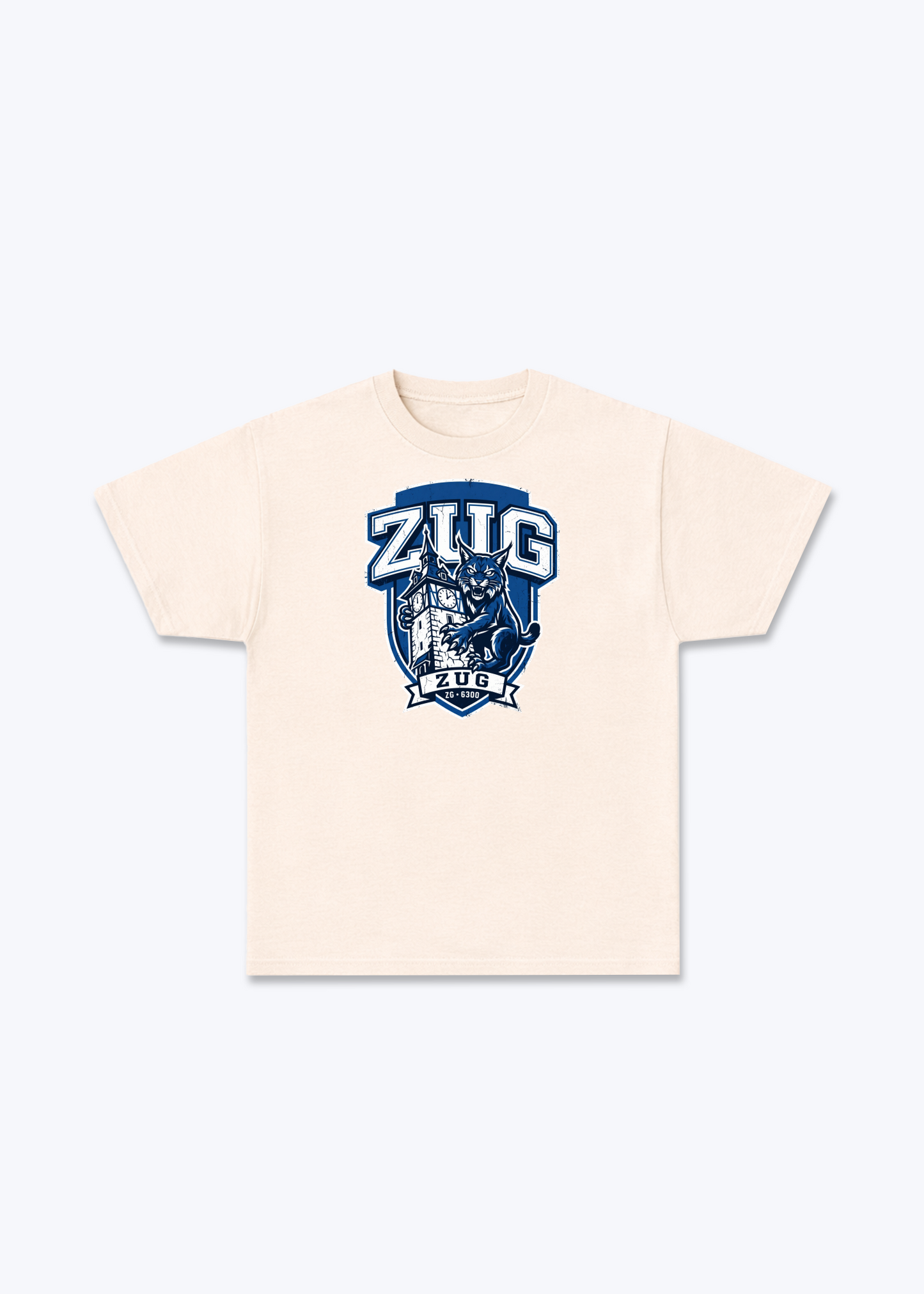 Zug Lynx Heritage Tee - Beige Front (Designed)