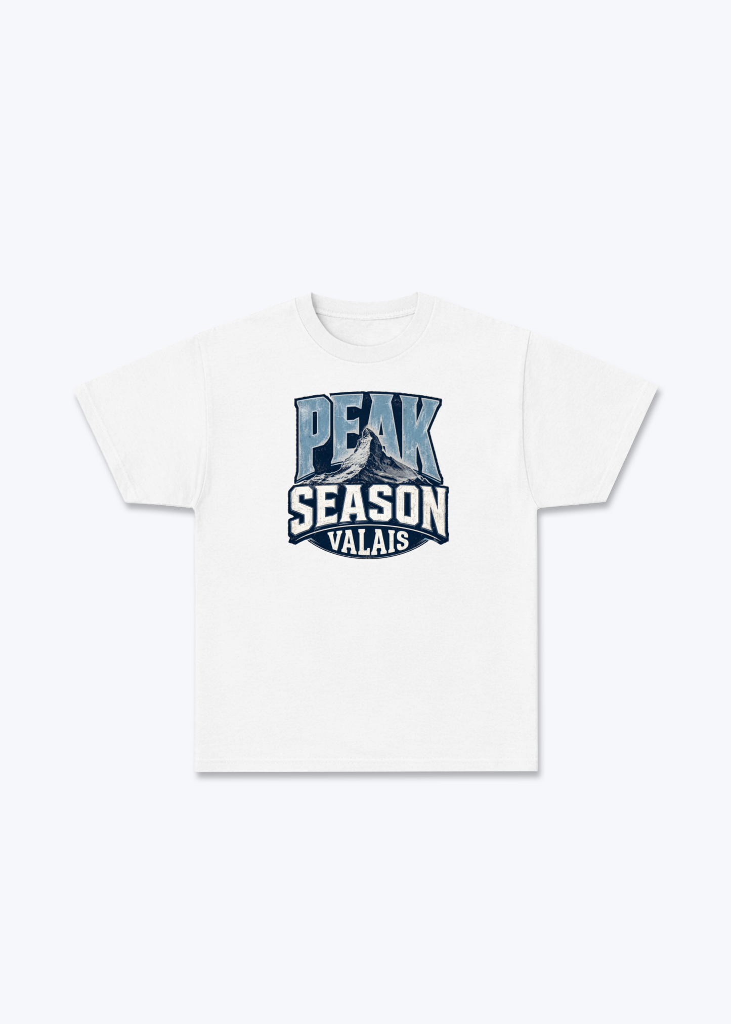 Wallis Peak Season Tee - White Front (Designed)
