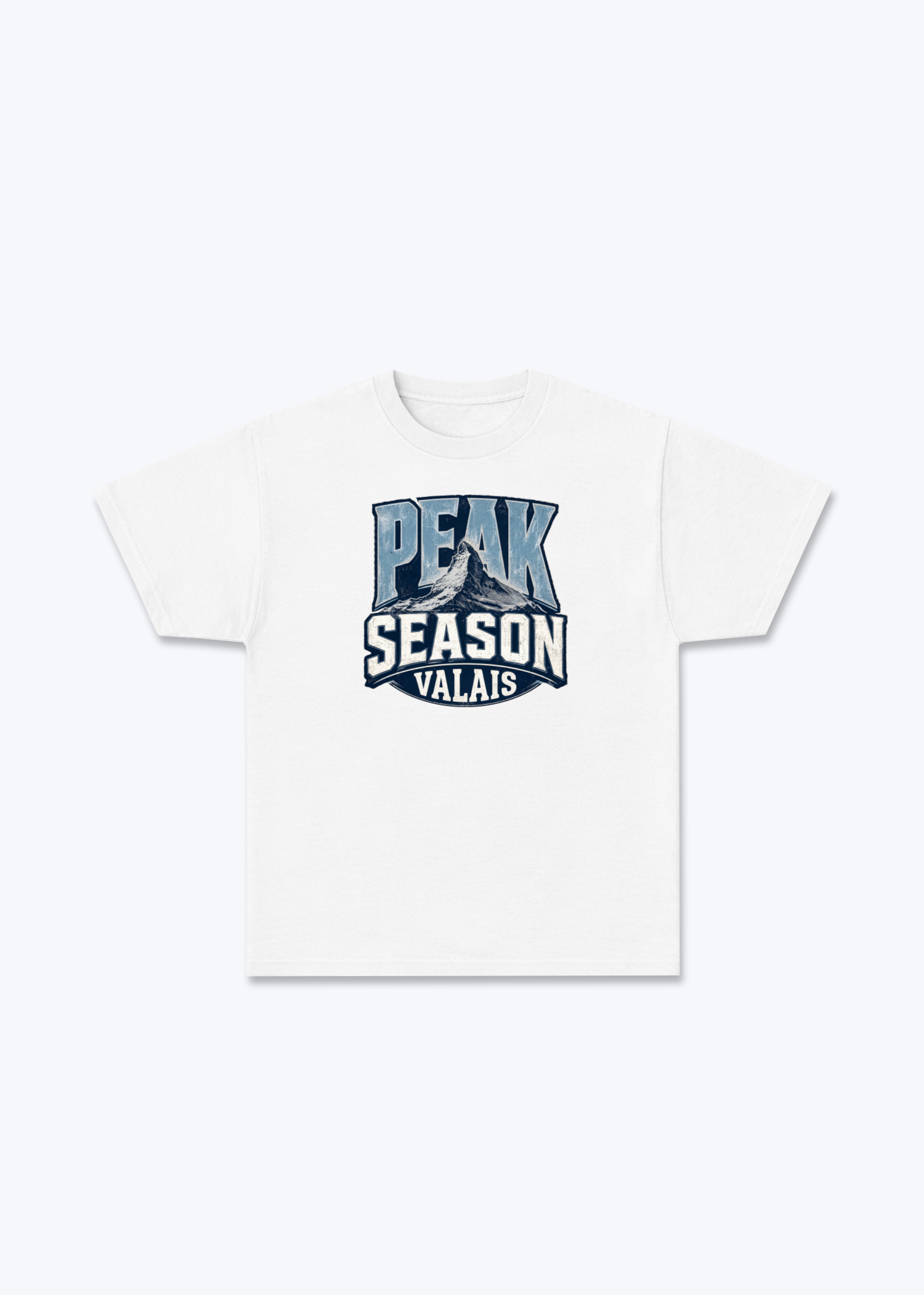 Wallis Peak Season Tee - White Front (Designed)