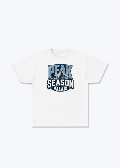 Wallis Peak Season Tee - White Front (Designed)
