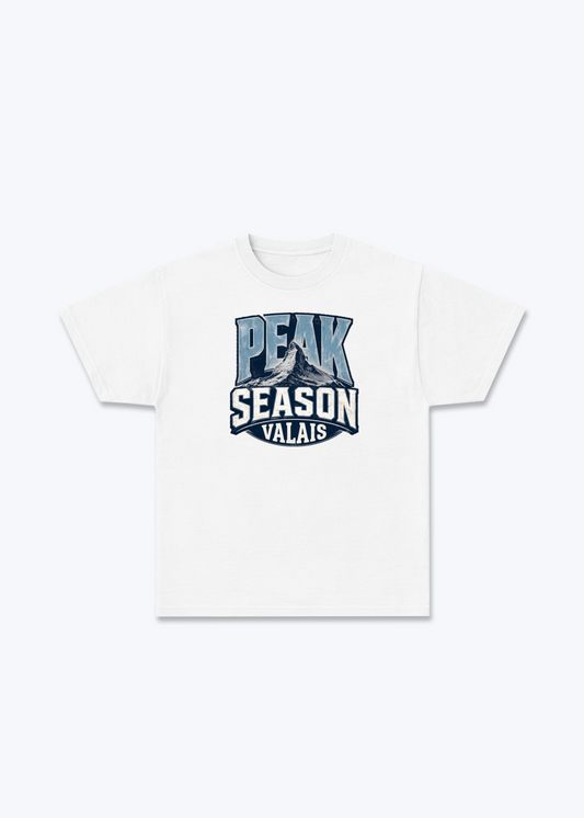 Wallis Peak Season Tee - White Front (Designed)