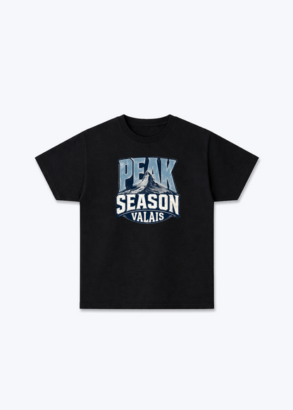 Wallis Peak Season Tee - Black Front (Designed)