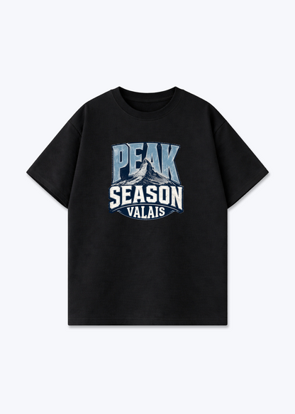 Wallis Peak Season Tee - Black Front (Designed)