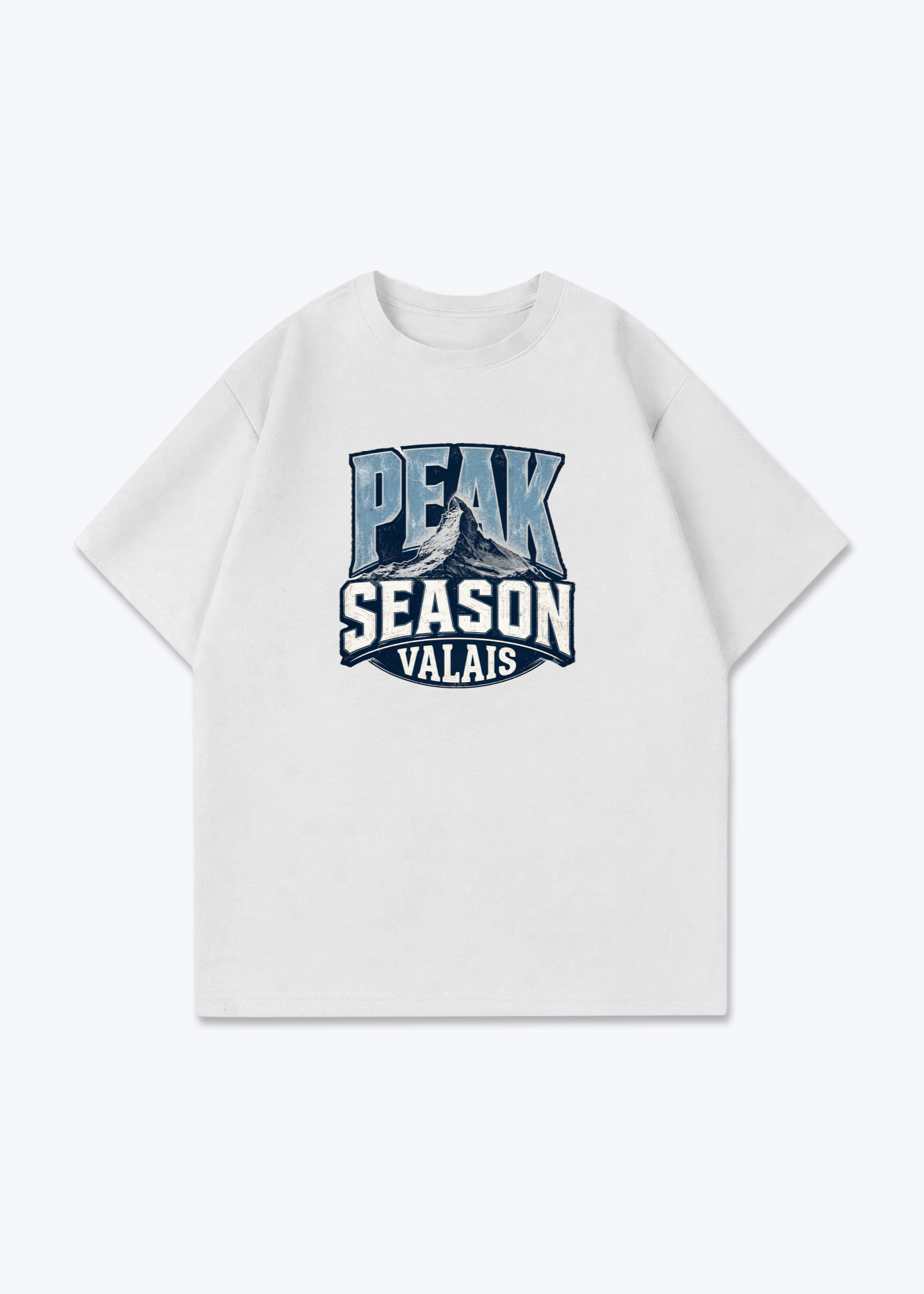 Wallis Peak Season Tee - White Front (Designed)