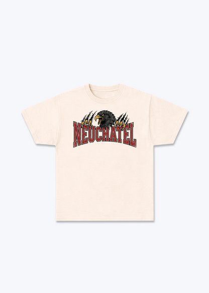 Neuchâtel Black Eagle Tee - Beige Front (Designed)