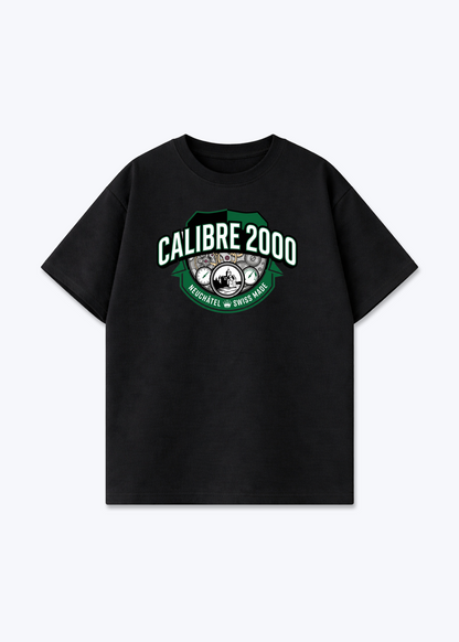 Neuchâtel Calibre 2000 Tee - Black Front (Designed)