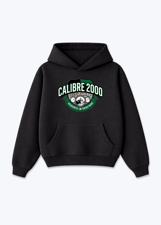 Neuchâtel Calibre 2000 Tee - Black Front (Designed)