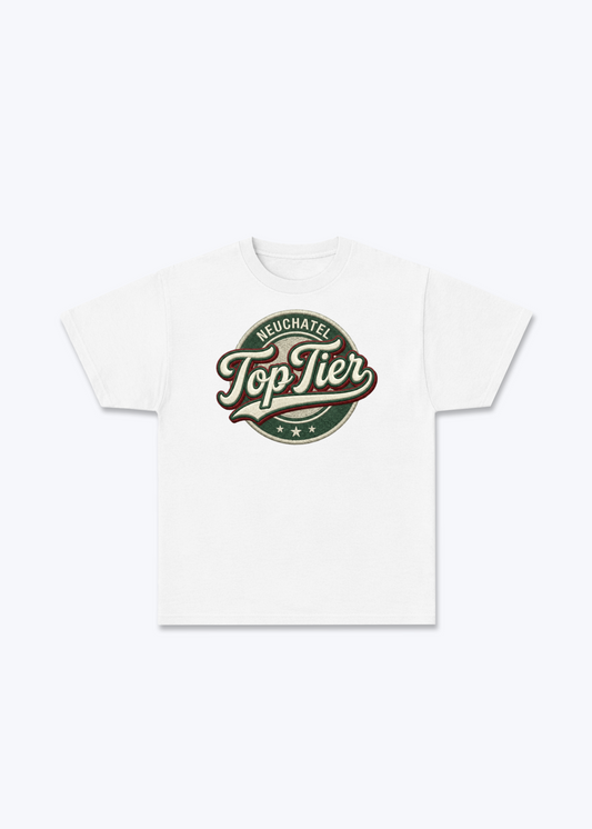 Neuchâtel Top Tier Tee - White Front (Designed)