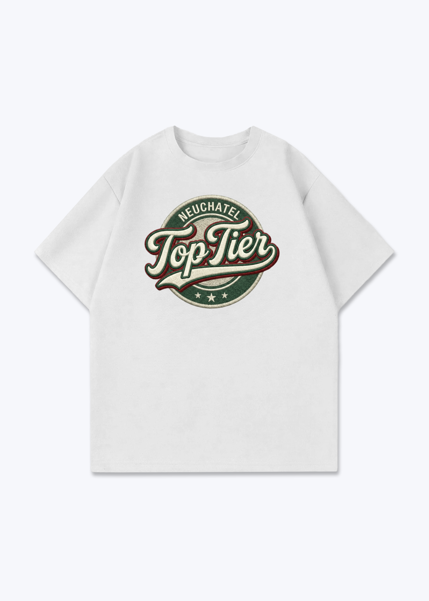 Neuchâtel Top Tier Tee - White Front (Designed)