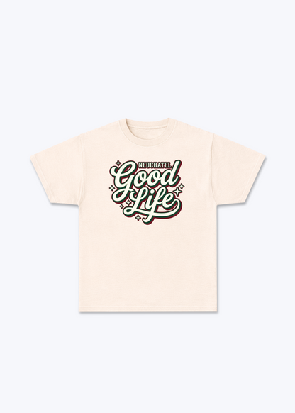 Neuchâtel Good Life Tee - Beige Front (Designed)