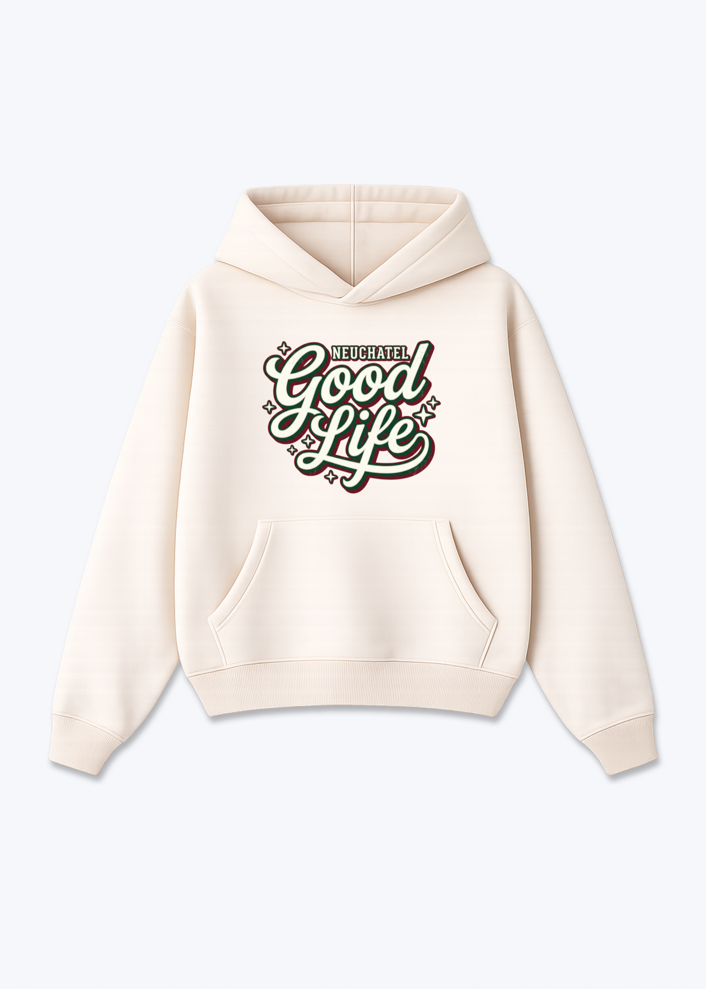 Neuchâtel Good Life Tee - Beige Front (Designed)