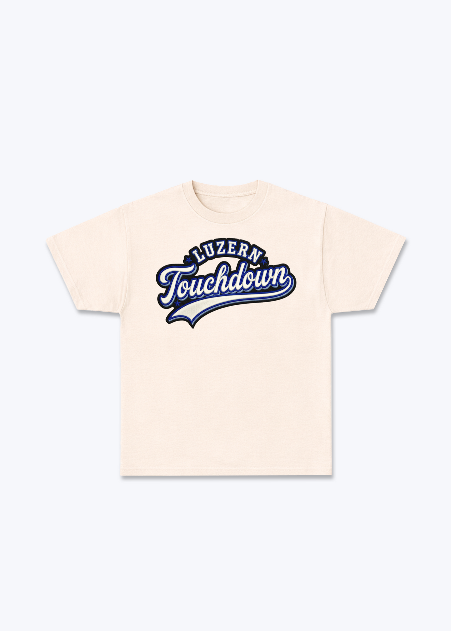 Luzern Touchdown Tee - Beige Front (Designed)