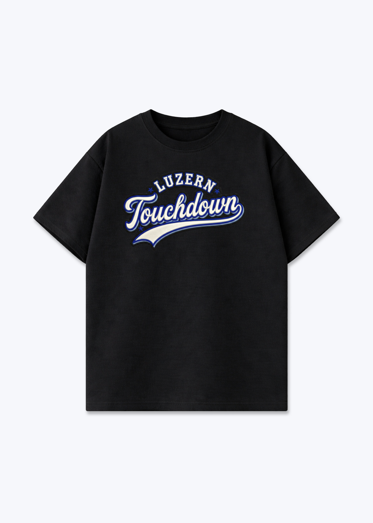 Luzern Touchdown Tee - Black Front (Designed)