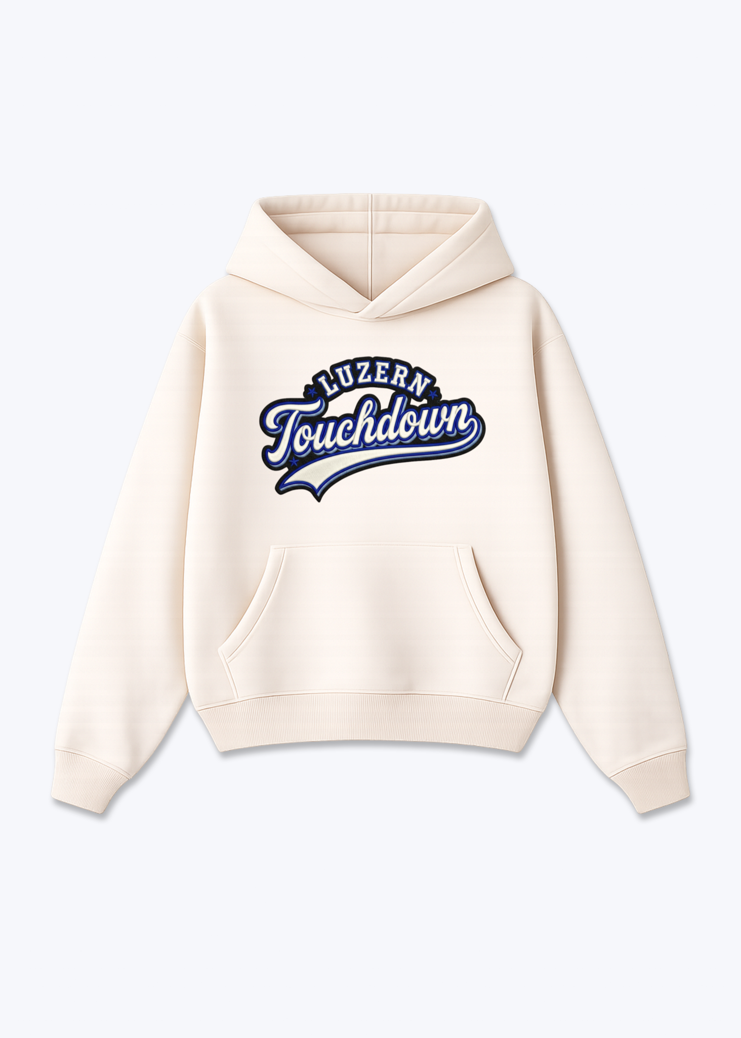 Luzern Touchdown Tee - Beige Front (Designed)