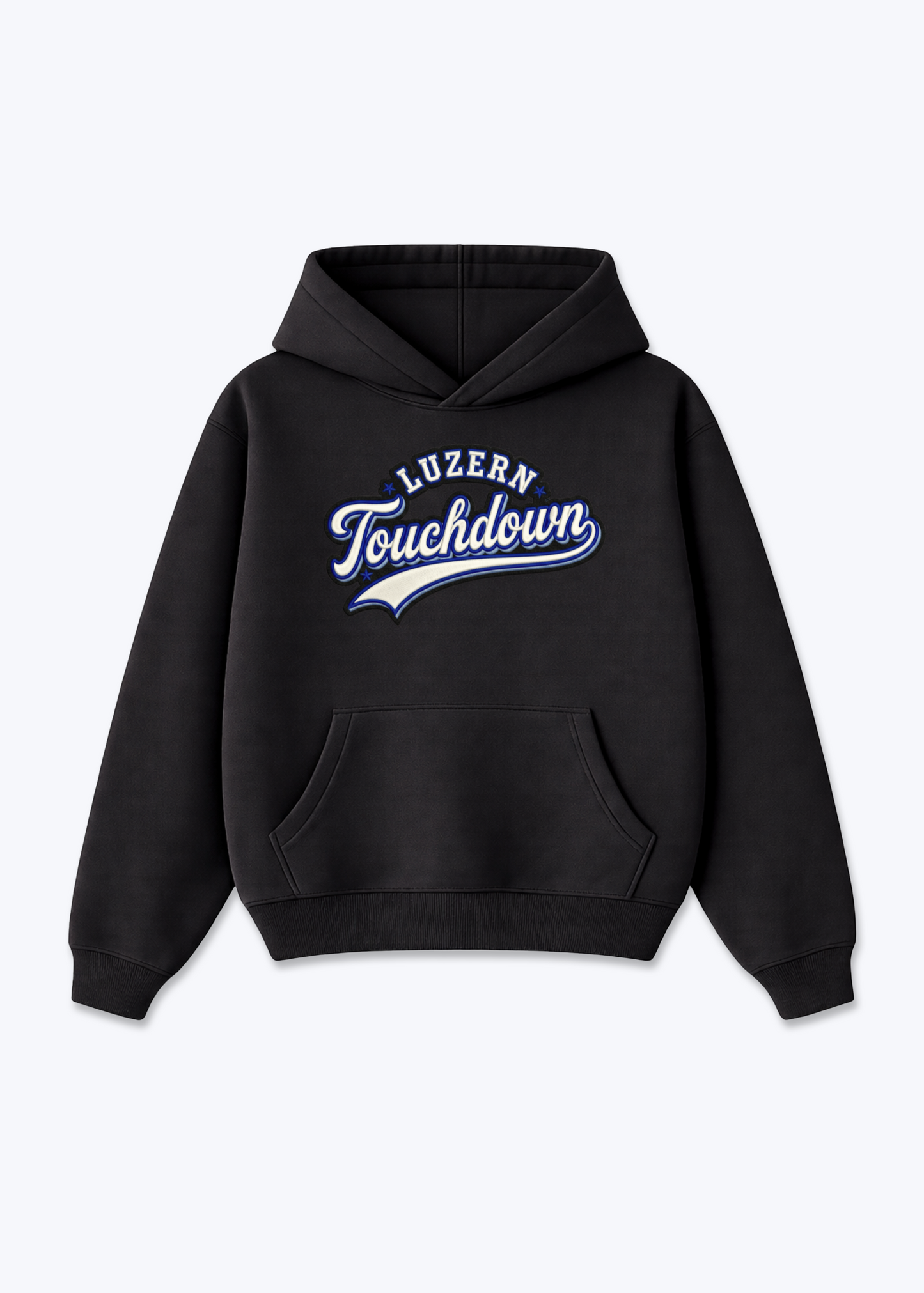 Luzern Touchdown Tee - Black Front (Designed)