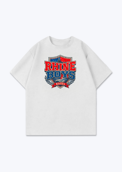 Basel Rhine Boys Tee - White Front (Designed)