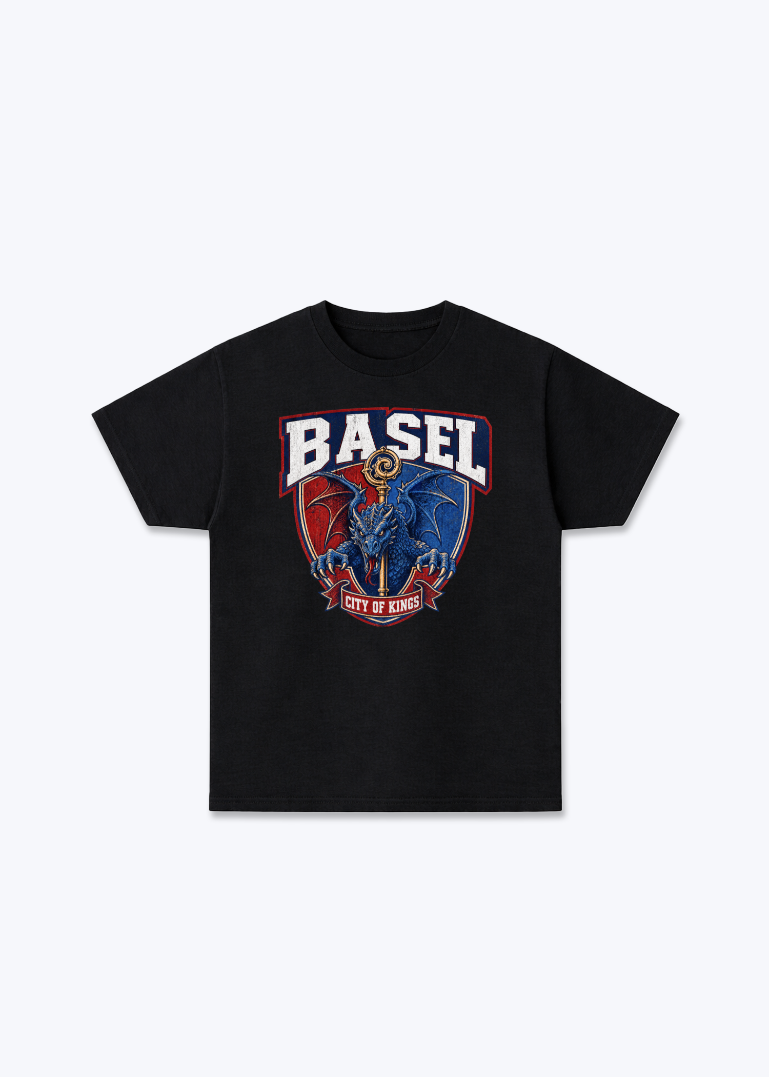 Basel City of Kings Tee - Black Front (Designed)