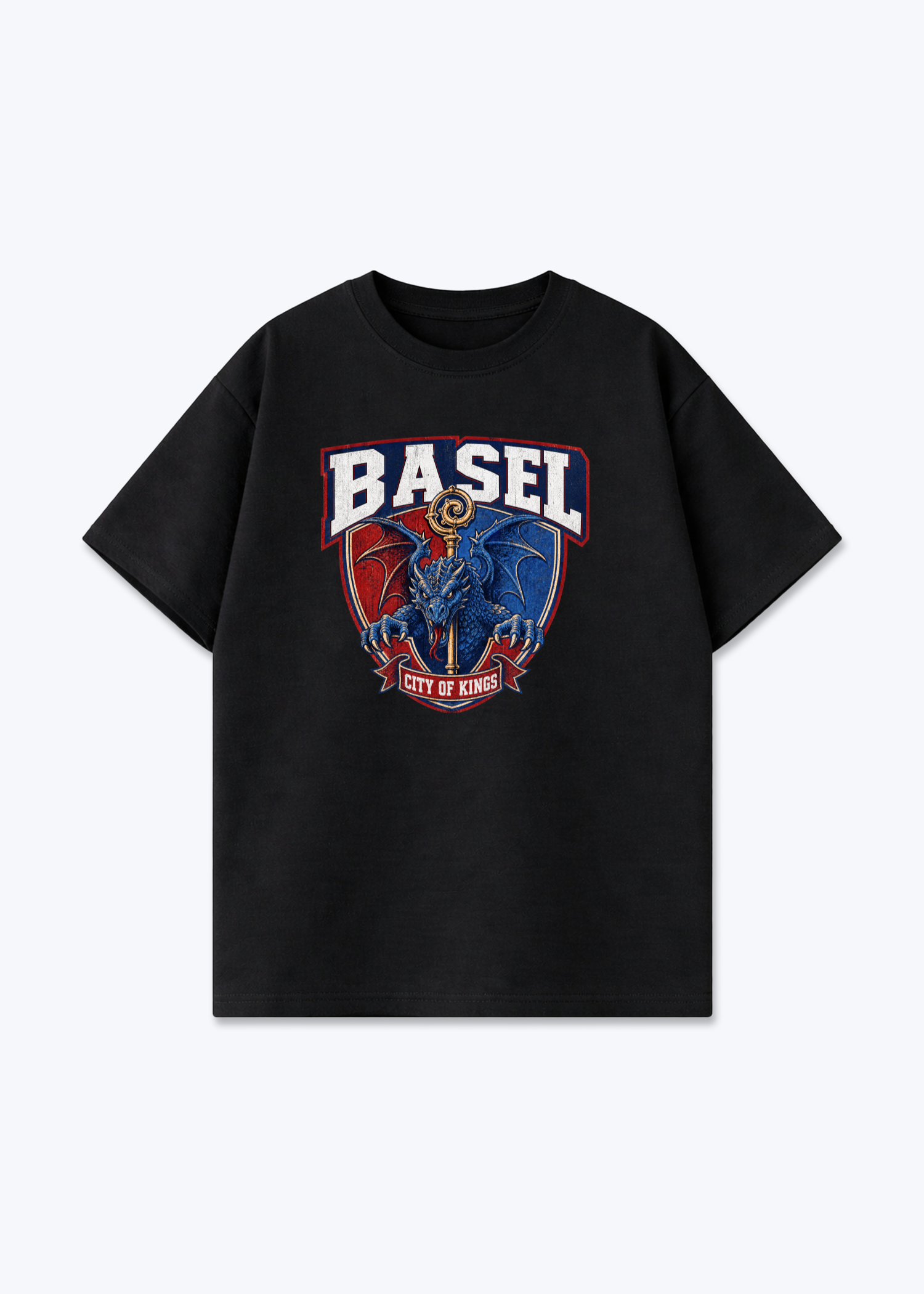 Basel City of Kings Tee - Black Front (Designed)