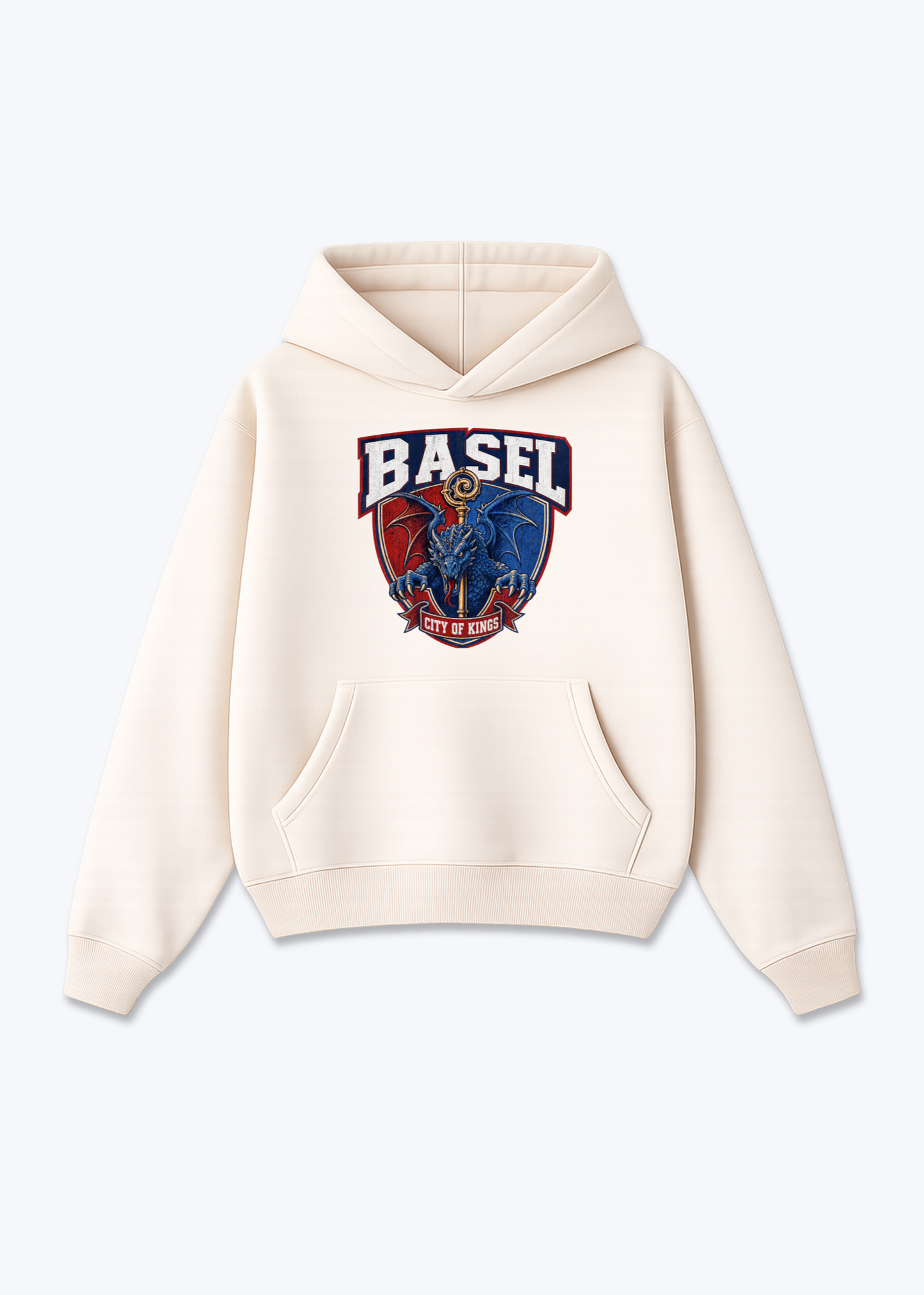 Basel City of Kings Tee - Beige Front (Designed)