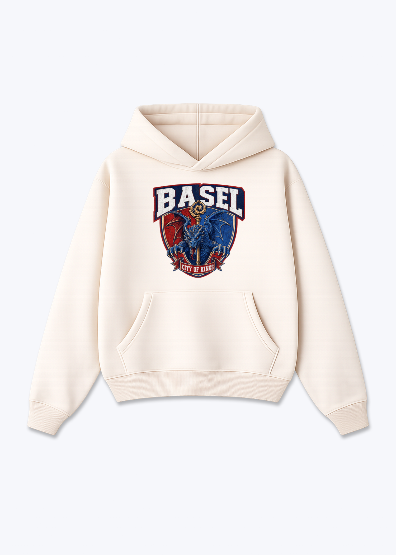 Basel City of Kings Tee - Beige Front (Designed)