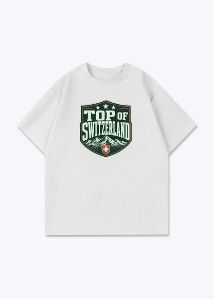 Graubünden Top of Switzerland Tee - White Front (Designed)