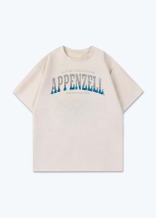 Appenzell Alpine Collection Tee - Beige Front (Designed)
