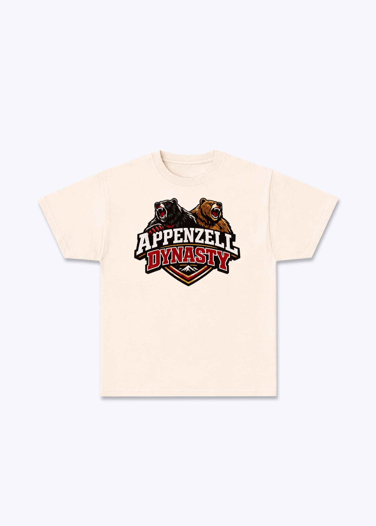 Appenzell Dynasty Tee - Beige Front (Designed)