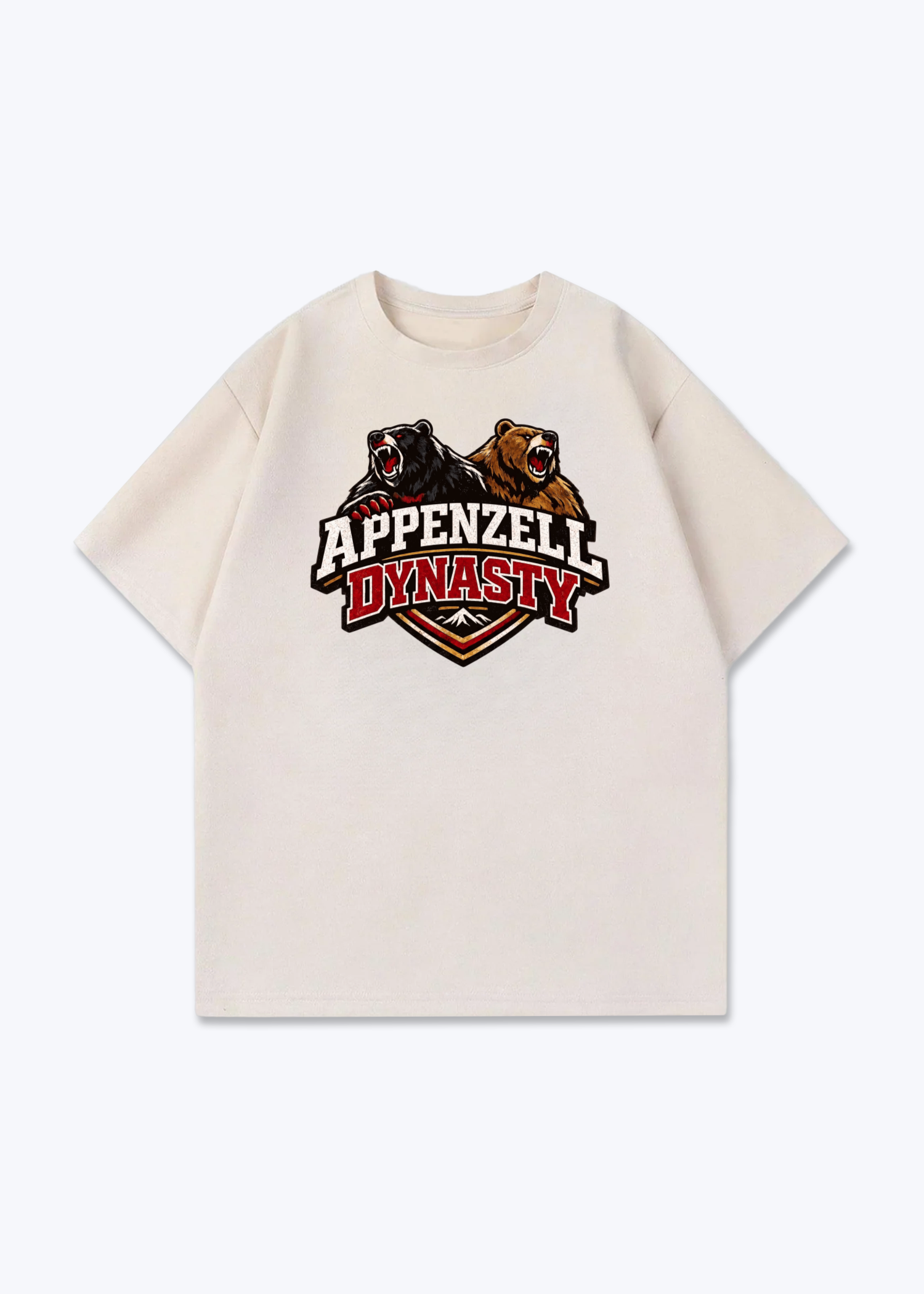 Appenzell Dynasty Tee - Beige Front (Designed)