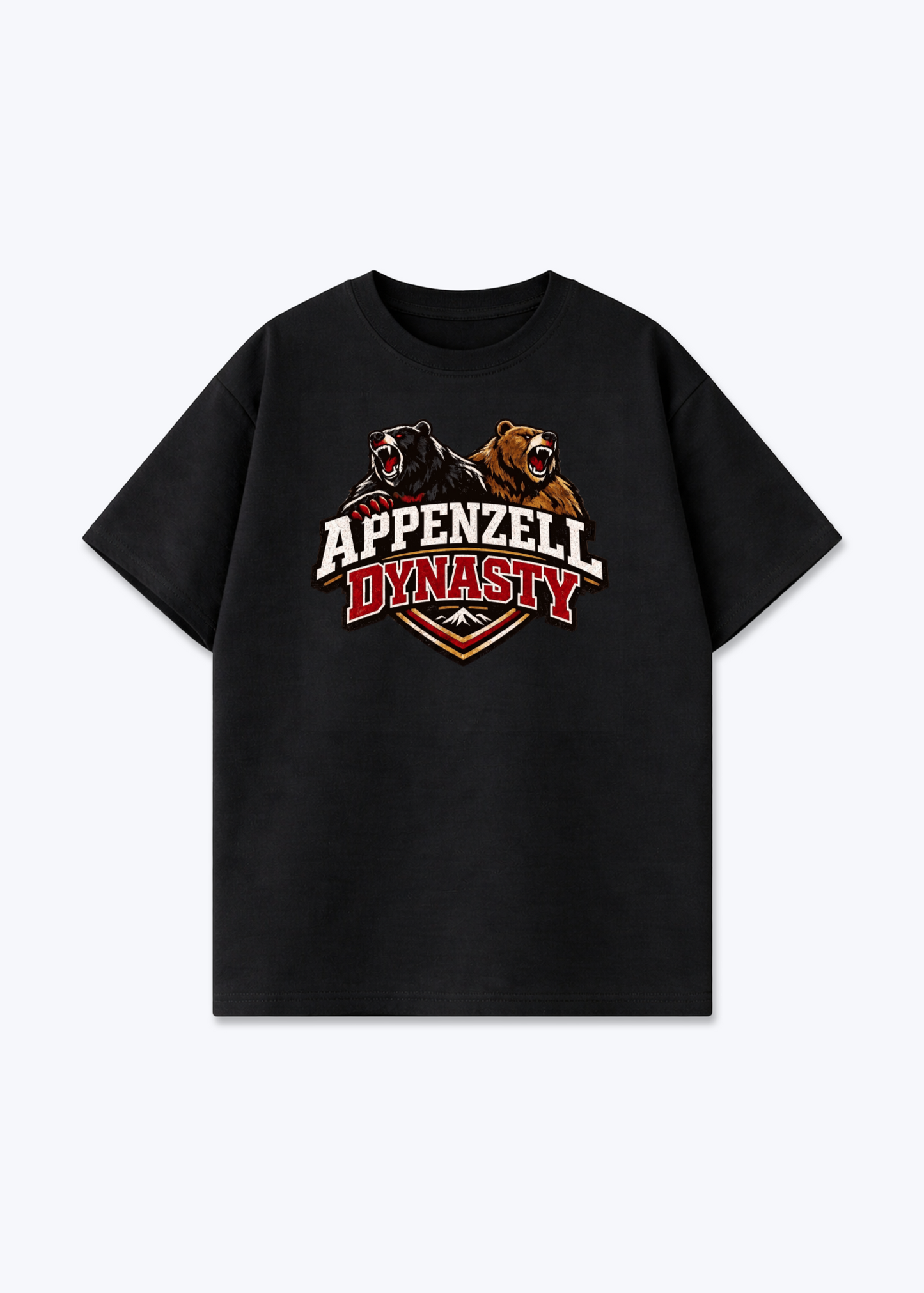 Appenzell Dynasty Tee - Black Front (Designed)