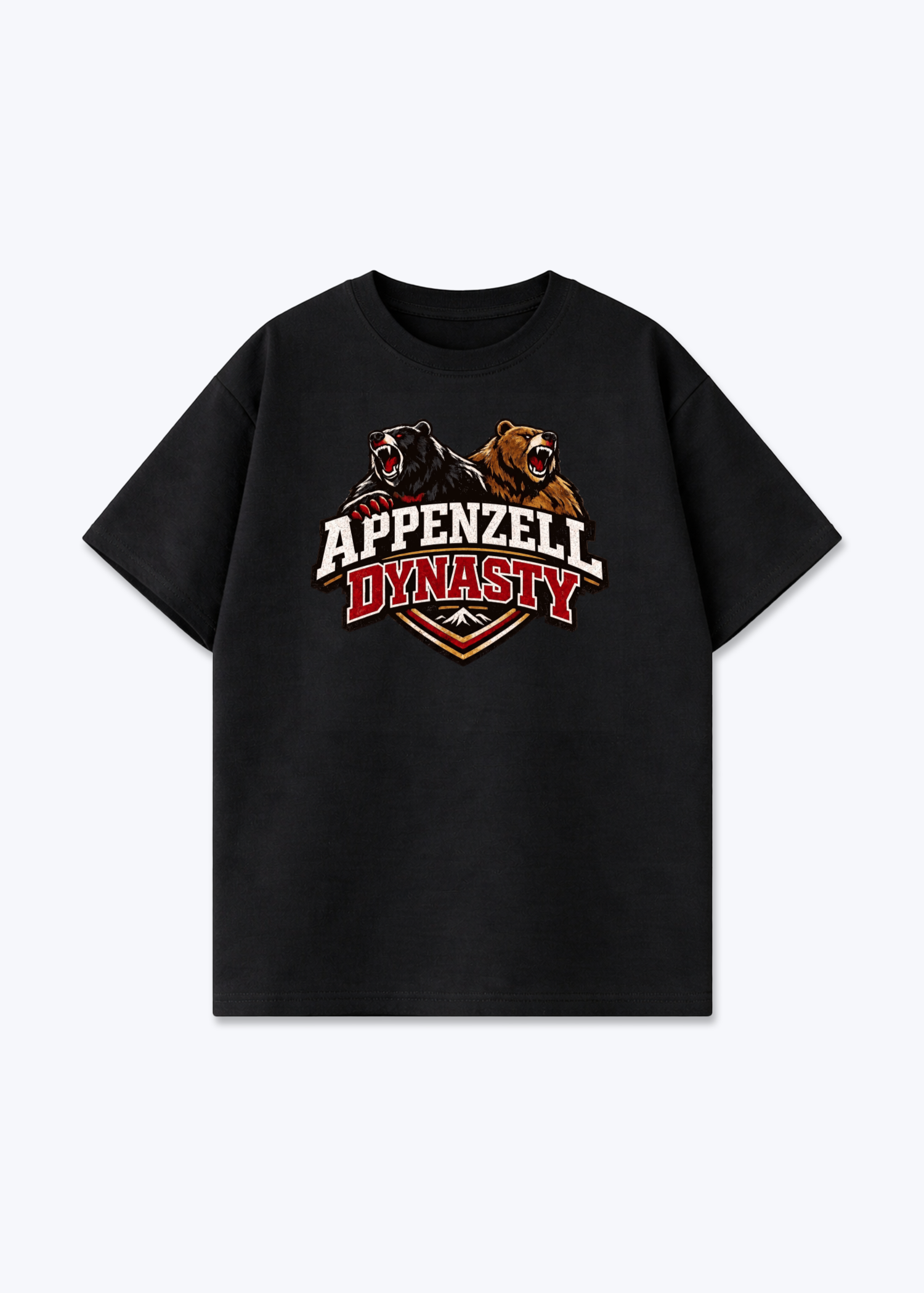 Appenzell Dynasty Tee - Black Front (Designed)
