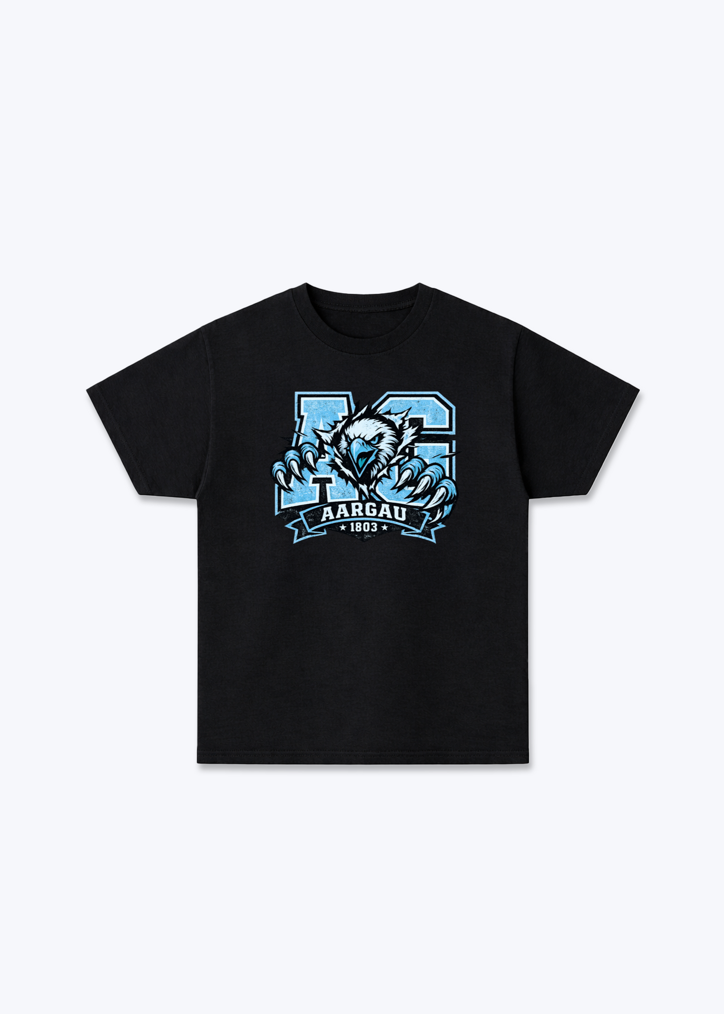 Aargau Eagle Tee - Black Front (Designed)