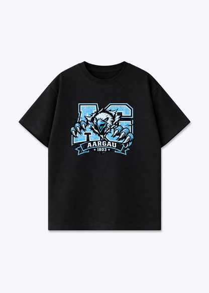 Aargau Eagle Tee - Black Front (Designed)
