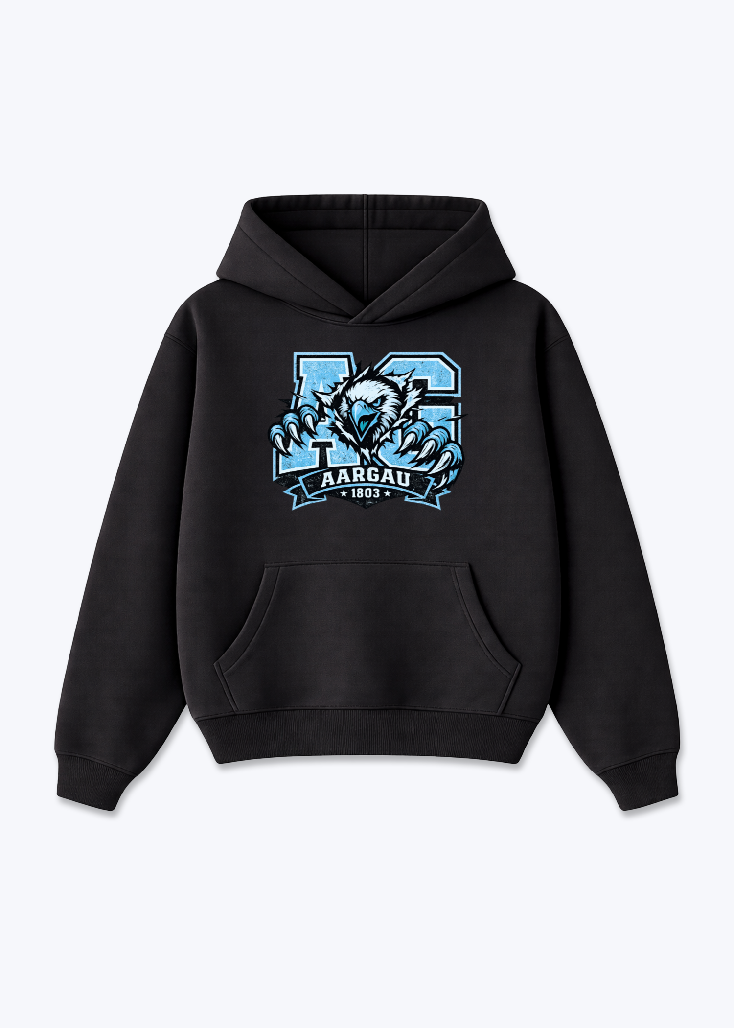 Aargau Eagle Tee - Black Front (Designed)