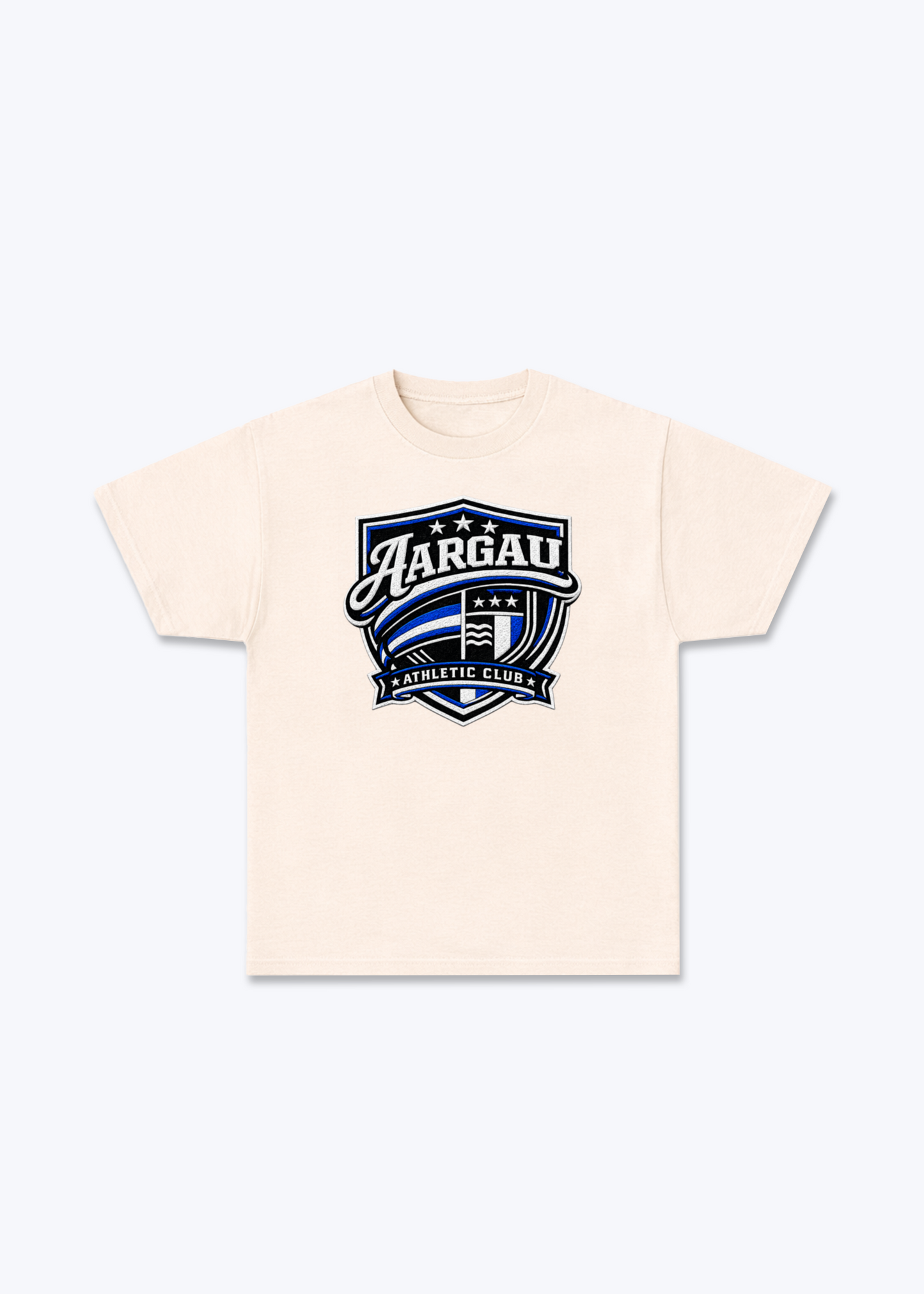 Aargau Wappen Tee - Beige Front (Designed)