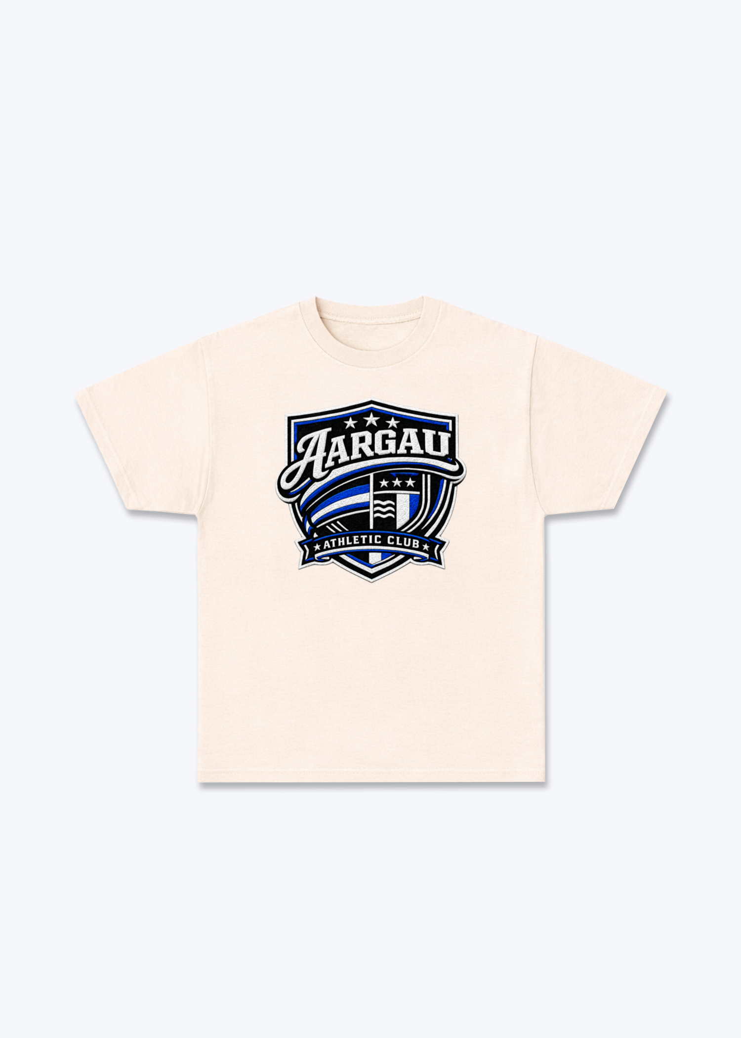 Aargau Wappen Tee - Beige Front (Designed)