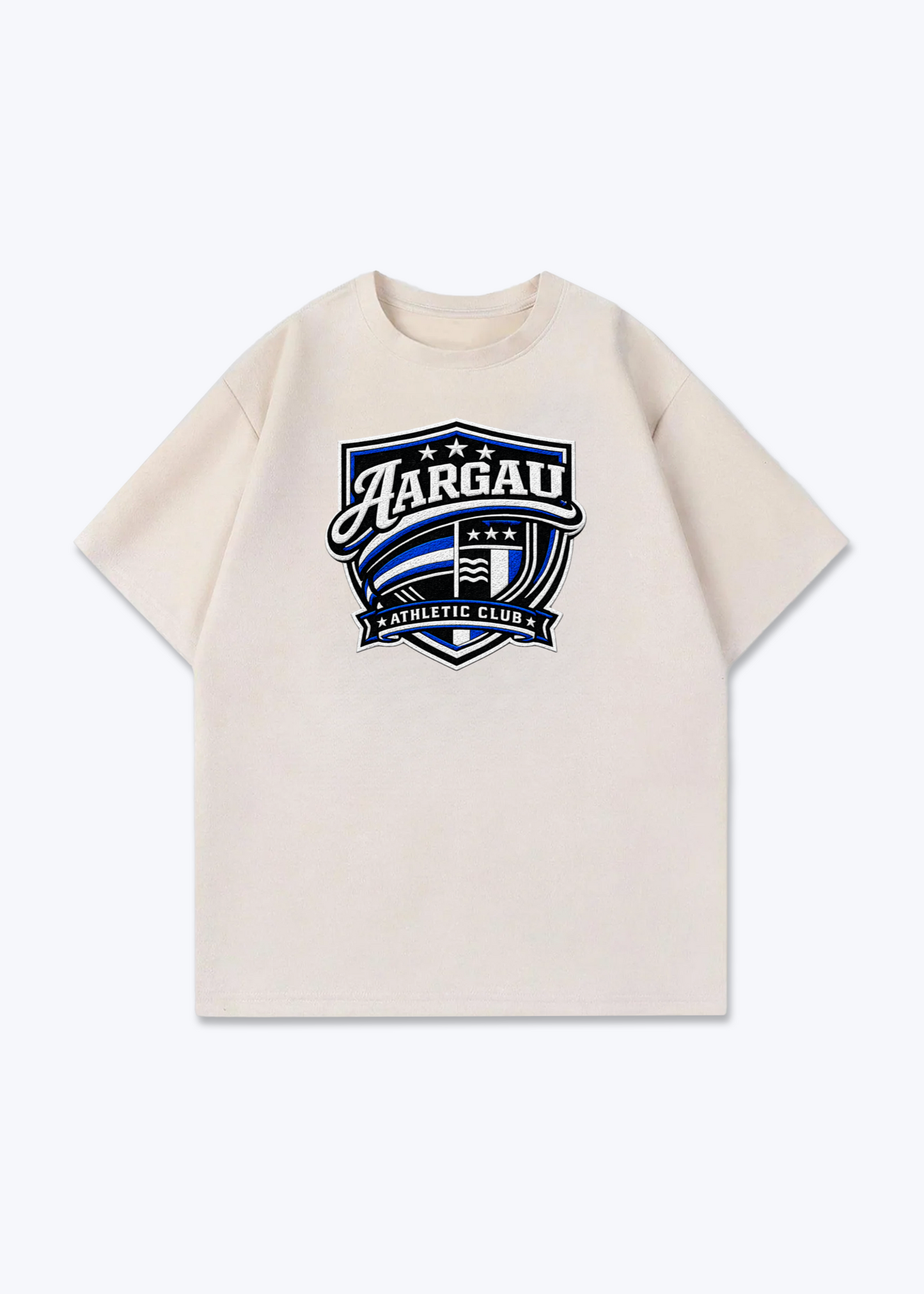 Aargau Wappen Tee - Beige Front (Designed)