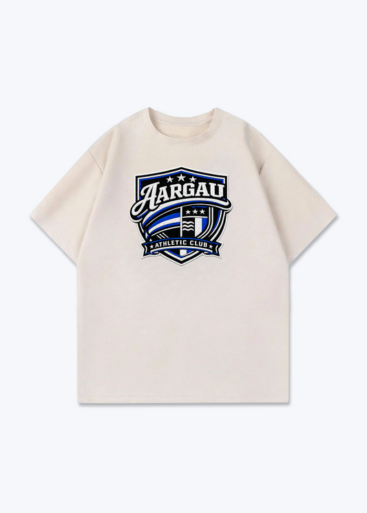 Aargau Wappen Tee - Beige Front (Designed)