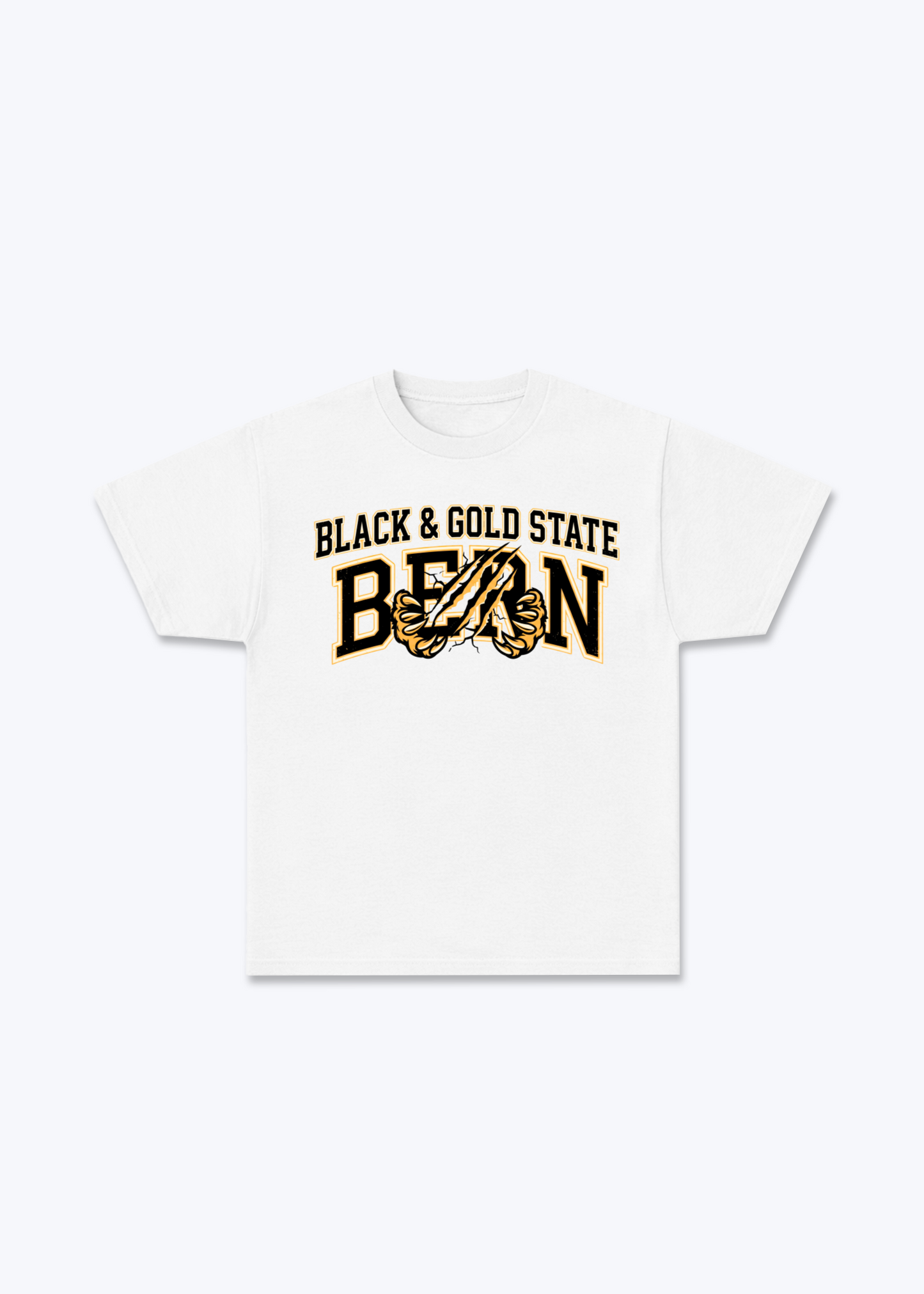Bern Black & Gold Tee - White Front (Designed)
