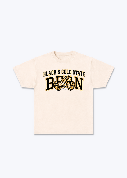 Bern Black & Gold Tee - Beige Front (Designed)