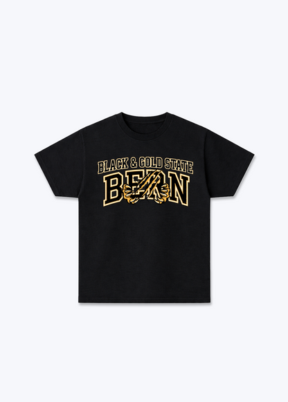 Bern Black & Gold Tee - Black Front (Designed)