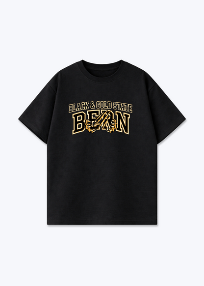 Bern Black & Gold Tee - Black Front (Designed)