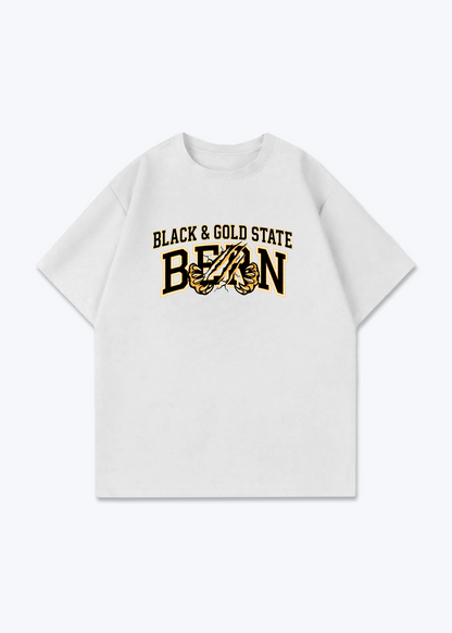 Bern Black & Gold Tee - White Front (Designed)